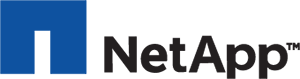 The logo of NetApp corporation on a clear background