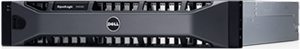 An image of a Dell EqualLogic storage server not installed on a rack.