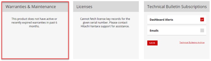 Hitachi Vantara Warranty Results