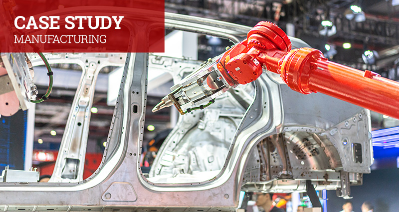 robot arm working in car factory